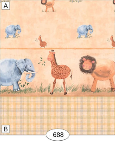 Baby Safari Gold, Plaid Wallpaper