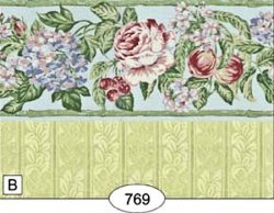 Floral Bounty Stripe Wallpaper, B