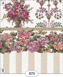 Rustic Rose White Floral Wallpaper, A