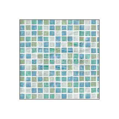 Mosaic Tile Blue Wallpaper