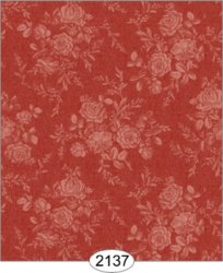 1/2" Scale Rose Damask, Red 2