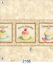Cupcake Cream Toss Wallpaper, B