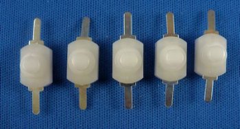 White Snap On-Off Switch, 5pk