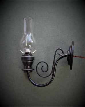 Bronze Wall Lights Glass Mantel, Lg Scrolls