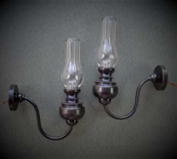 Bronze Oil Pats Sconce Pair