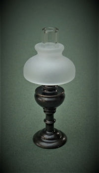 Bronze Lamp, Frosted Shade