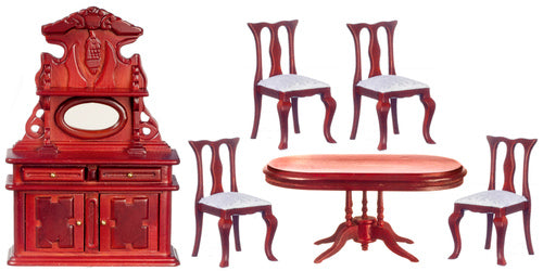 Dining Room Set, 6pc, Mahogany