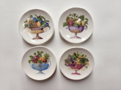 Fruit Compote Plate, 4pc