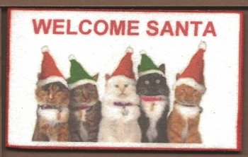 Welcome Mat, Santa Cats