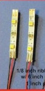 2 LED Strip, Bright White, 1" Long, 2pk