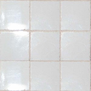 Large White Ceramic Tiles, 3/4"