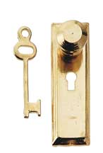 Brass Knob Key Plate 2pc/pkg.