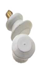 White Enamel Knobs 6pc/pkg.