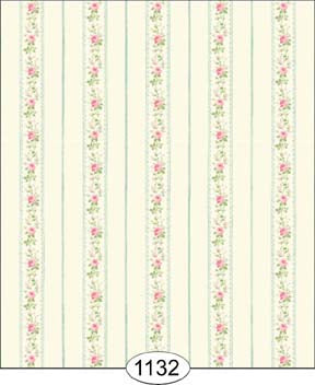 Cottage Floral Stripe Wallpaper