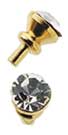 Brass Crystal Door Knob 6pc/pkg.