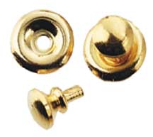 Brass Trad. Round Knob/Back Plate 6pc/Set