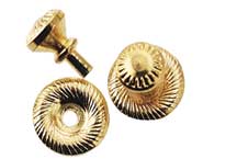 Brass Victorian Knob/Back Plate 4set/pkg.