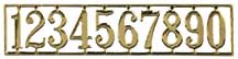 Brass House Numbers 1set/pkg.