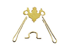 Brass Chippendale Pull & Plate 8set/pkg.