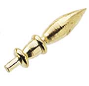 Brass Finial 1/2", 4pc/pkg.