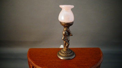 Cherub Base Lamp with Flared Shade