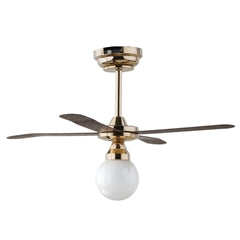 Ceiling Fan with White Globe, LED