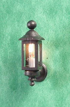 1/2" Scale Black Coach Lamps, Pair