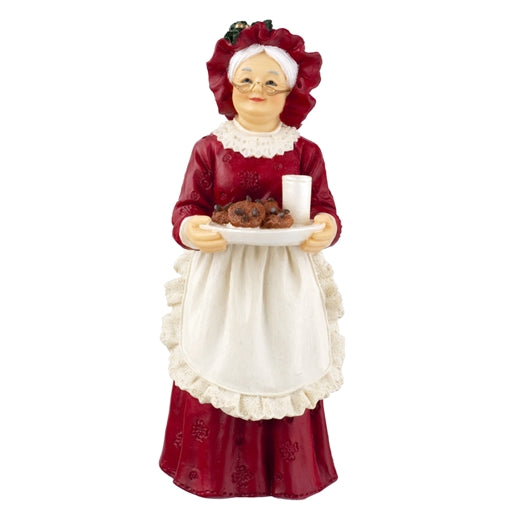 Mrs. Santa Standing, Resin