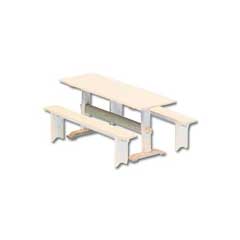 Trestle Table & 2 Benches Kit, Unfinished