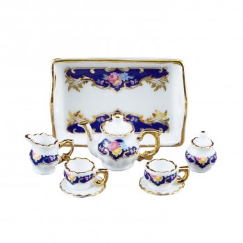 Tea Set, Baronesse Royal Blue