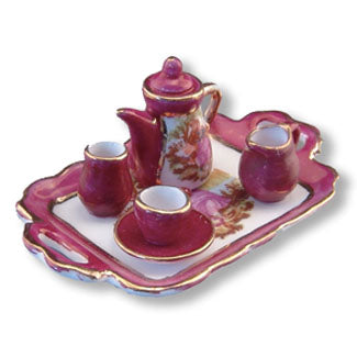 Limoges Style Tea Set with Tray