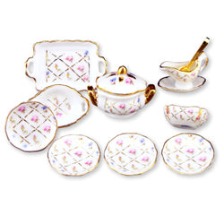 Gold Cross Dinner Set for 4