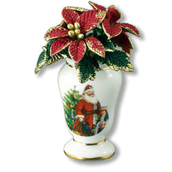 Holiday Poinsettia in Large Vase