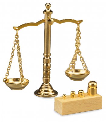 Brass Scale with Weights