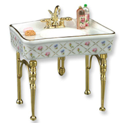 Gold Crosshatch Single Sink