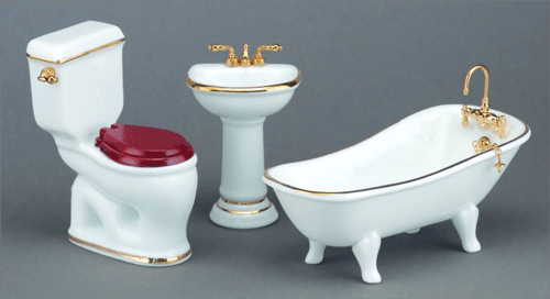 Classic White Bathroom Set, 3pc