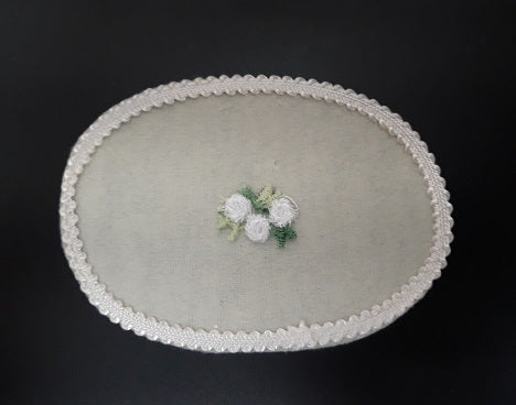 Bath Rug, Oval/ Cream