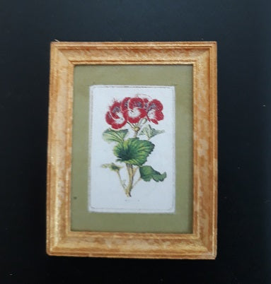 Framed Print, 3 Pink Flowers, B