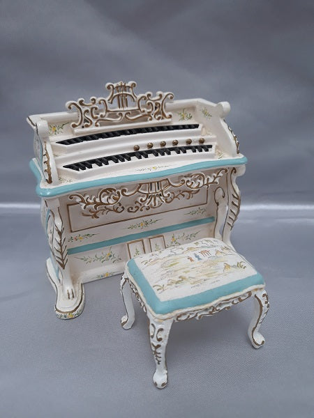 Upright Organ & Stool, Handpainted