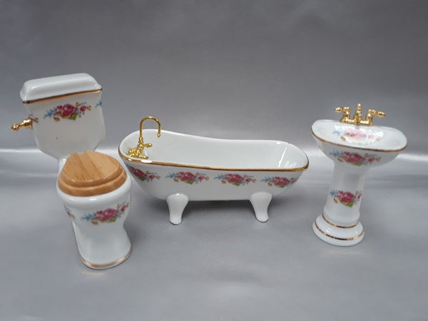 Dresdner Rose Bathroom Set, 3pc