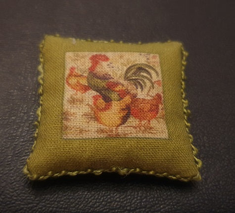 Pillow, Rooster, Olive