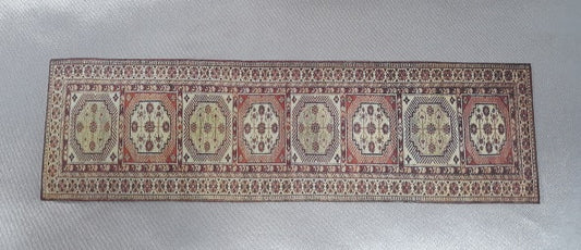Runner with Fringe, Geometric Pattern