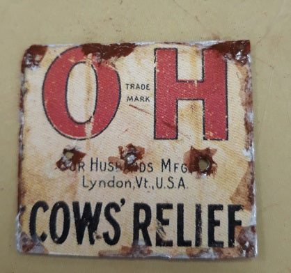 Oh Cows Relief Sign, Rusty