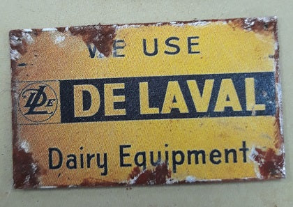 De Laval Dairy Equipment Sign, Rusty