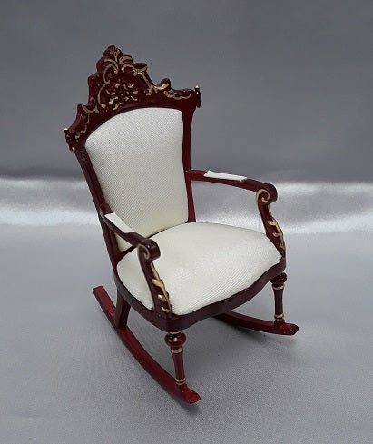 Victorian Rocker, Mahogany/Gold