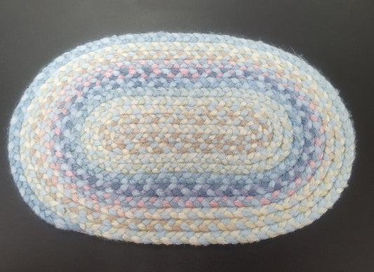 Braided Rug, Oval, 3D