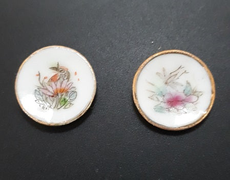 1/2" Scale Porcelain Plates, 2pc