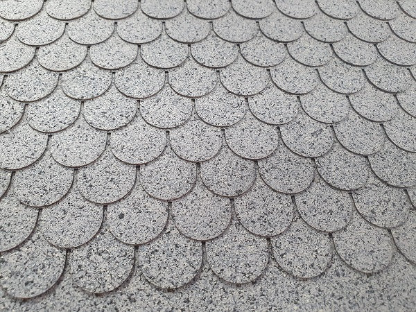 Asphalt Shingles, Fishcale, White & Gray