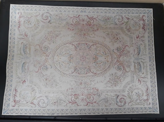 Rug, Rectangle, Light Yellow, Pink, Blue