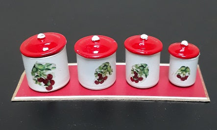 Canister Set of 4, Cherry